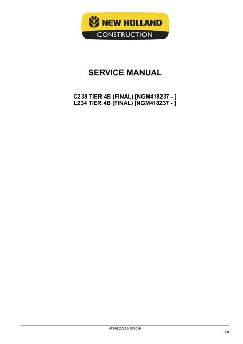 new holland c238 service manual